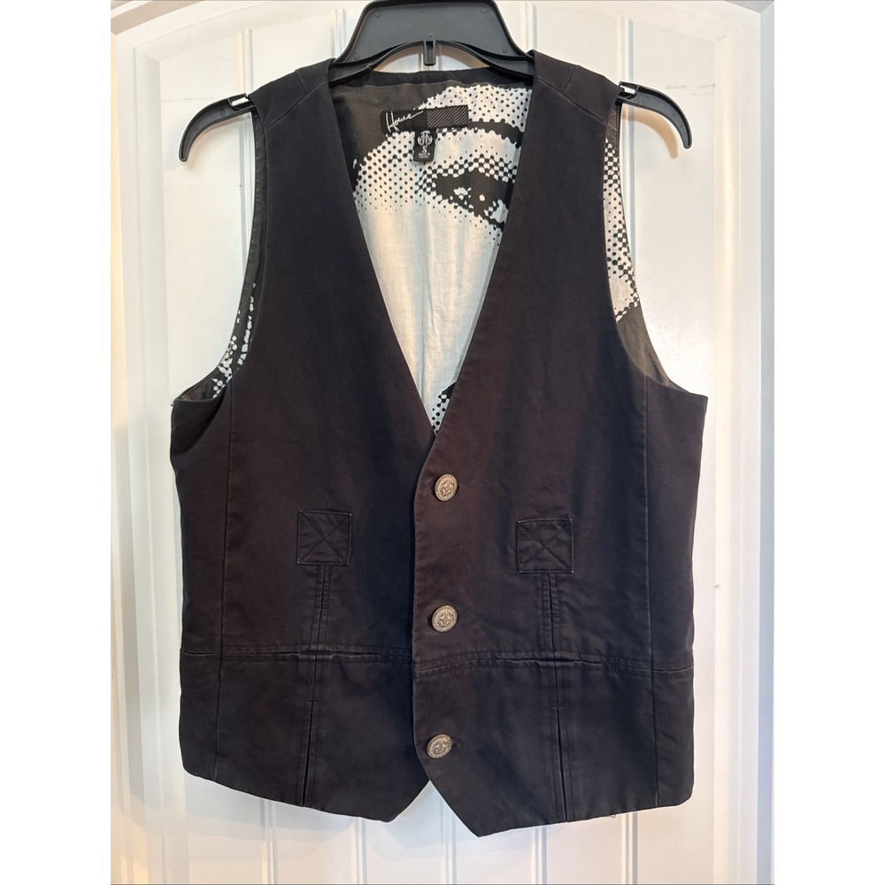 Hause of Howe Men's vest Size Small Gothic Punk Gentleman Rocker Rockabilly Goth